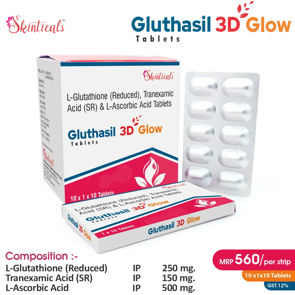 L-Glutathione 250mg + Tranexamic Acid 150mg + Ascorbic Acid 500mg | Skin Brightening Segment | Best Price for PCD Pharma Franchise